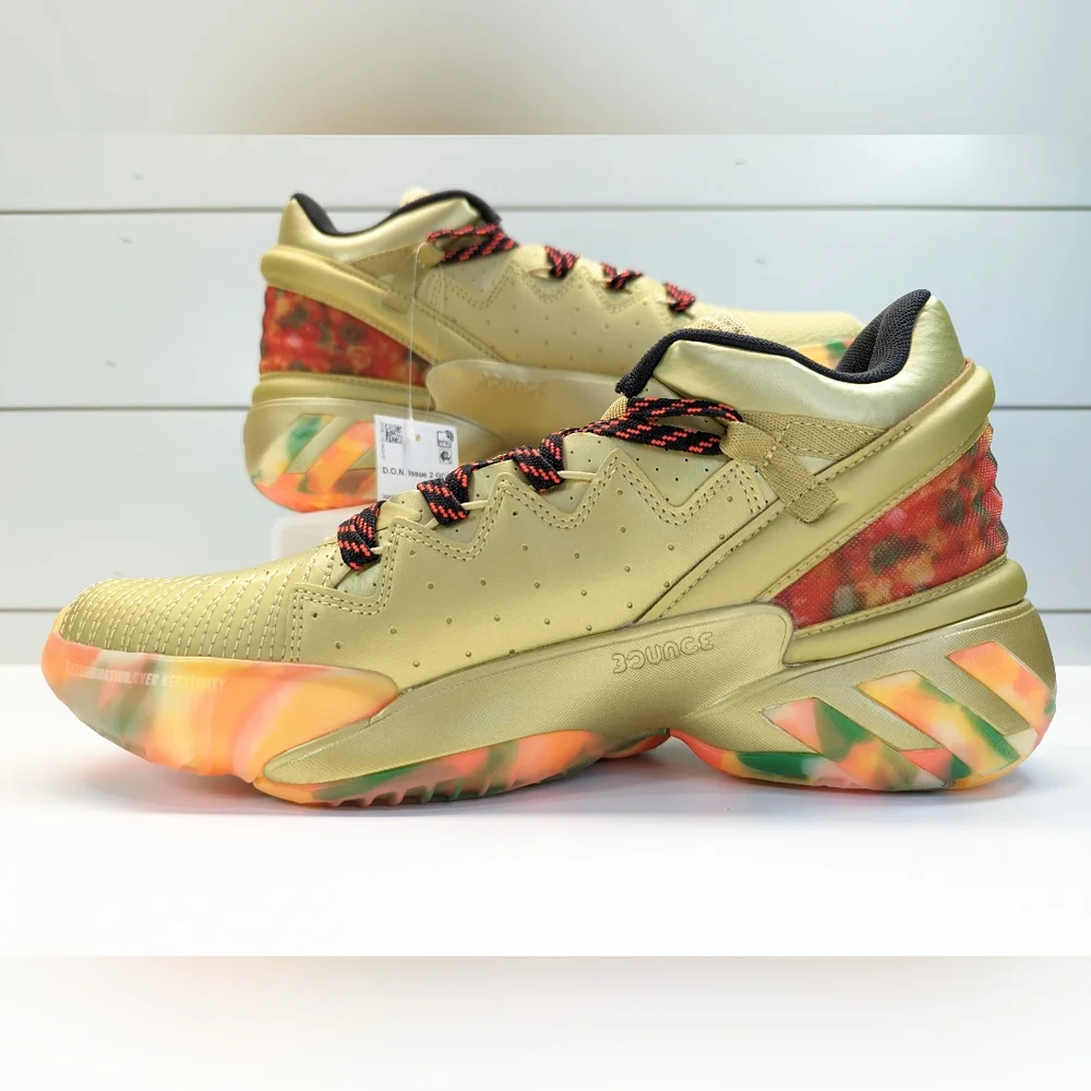 Adidas D.O.N ISSUE 2 Gummy Bear Donovan Spida Mitchell Gold Sneakers Men's 8.5